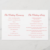 Crocus oranje floral bruiloft programma (Achterkant)