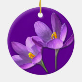 Crocus Ornament Purple Flowers Decoration (Achterkant)
