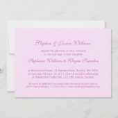 Crocus paars floral bruiloft kaart (Achterkant)