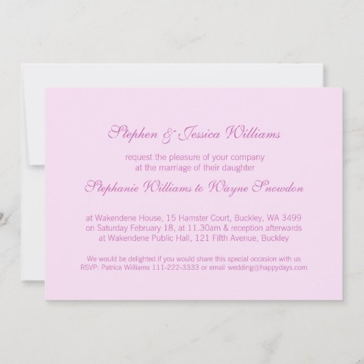 Crocus paars floral bruiloft kaart (Achterkant)