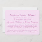 Crocus paars floral bruiloft kaart (Achterkant)