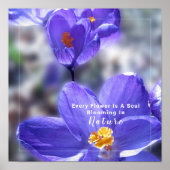 Crocus Paars Photo Quote Poster (Voorkant)