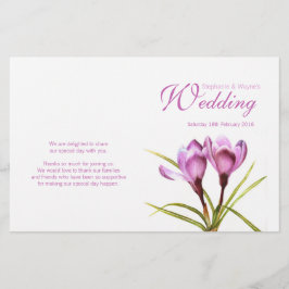 Crocus paarse floral bruiloft