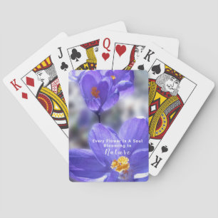 Crocus Photo Flower Quote Pokerkaarten