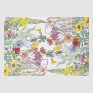 Crocus Poppy Iris Foxglove Flowers Tissue Paper Tissuepapier
