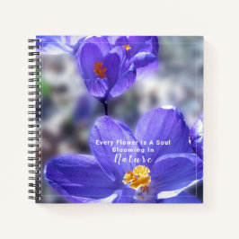 Crocus Purple Flowers Quote Notitieboek