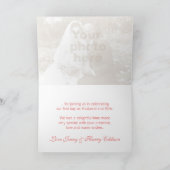 Crocus roze rode trouwdag dankkaart bedankkaart (Binnen)