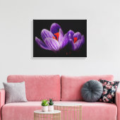 Crocus Silhouette Canvas Afdruk (Insitu (Woonkamer))