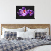 Crocus Silhouette Canvas Afdruk (Insitu (Slaapkamer))