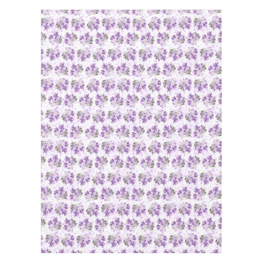 Crocus Spring Floral Pattern Tafelkleed (Voorkant)