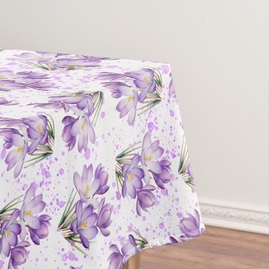 Crocus Spring Floral Pattern Tafelkleed (Voorbeeld)