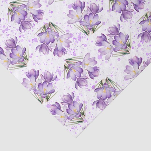 Crocus Spring Floral Pattern Tissuepapier (Detail)