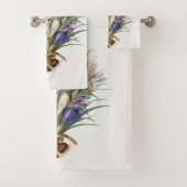 Crocus Spring Flower Botanische Bloemkunst Bad Handdoek (Insitu)