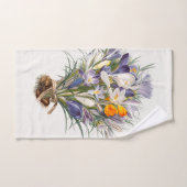 Crocus Spring Flower Botanische Bloemkunst Bad Handdoek (Handdoek)