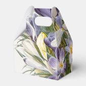 Crocus Spring Flower Botanische Bloemkunst Bedankdoosjes (Achterkant)