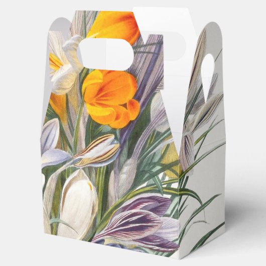 Crocus Spring Flower Botanische Bloemkunst Bedankdoosjes (Geopend)