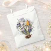 Crocus Spring Flower Botanische Bloemkunst Bedankzakje (Geknipt)