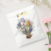 Crocus Spring Flower Botanische Bloemkunst Bedankzakje (Gezegeld)