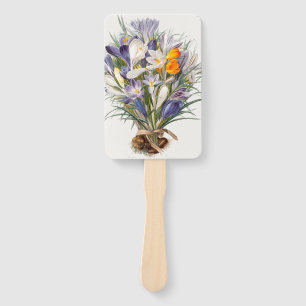 Crocus Spring Flower Botanische Bloemkunst Handwaaier