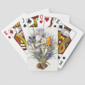 Crocus Spring Flower Botanische Bloemkunst Pokerkaarten (Achterkant)