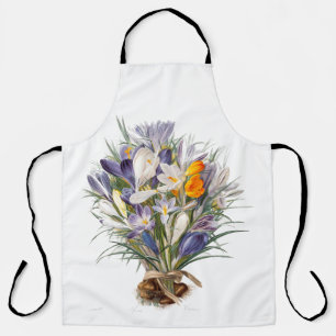 Crocus Spring Flower Botanische Bloemkunst Schort