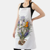 Crocus Spring Flower Botanische Bloemkunst Schort (Insitu)