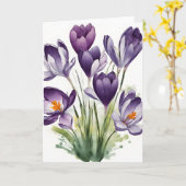 Crocus - Watercolor flowers Kaart (Gele Bloem)