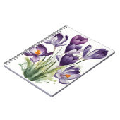 Crocus - Waterverf bloemen Notitieboek (Linkerzijde)