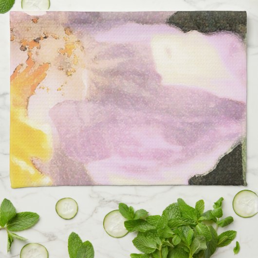 Crocus Waterverf Flower Art Theedoek (Gevouwen)