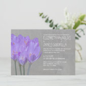 Crocus Wedding Invitations Kaart (Staand voorkant)