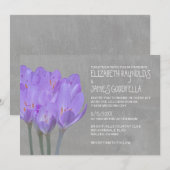 Crocus Wedding Invitations Kaart (Voorkant / Achterkant)