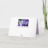 crocus wenskaart kaart (Achterkant)