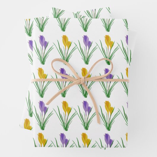 Crocus Wrapping Paper Sheets (In situ)