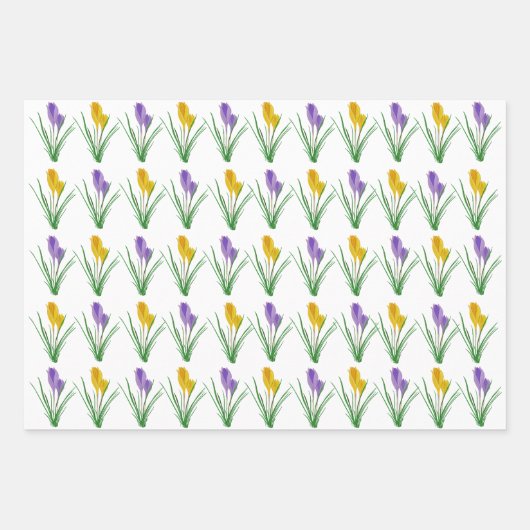 Crocus Wrapping Paper Sheets (Voorkant)