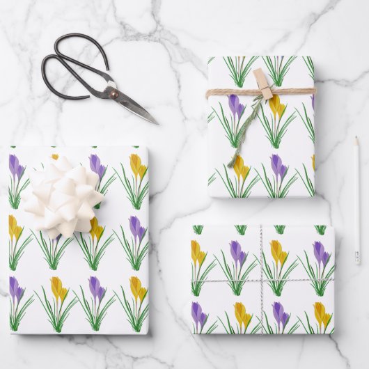 Crocus Wrapping Paper Sheets (Voorkant)