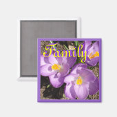 crocusfamilymagneet magneet (Voorkant / Achterkant)