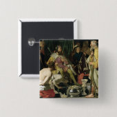 Croesus en Solon, 1624 Vierkante Button 5,1 Cm (Voorkant /achterkant)