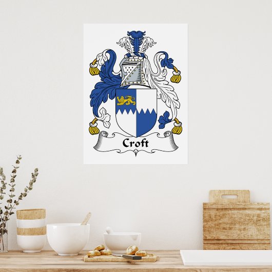Croft Family Crest Poster (Keuken)