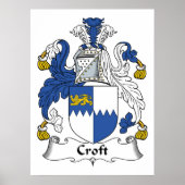 Croft Family Crest Poster (Voorkant)
