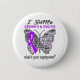 Crohn & Colitis Awareness Month Ribbon Gifts Ronde Button 5,7 Cm