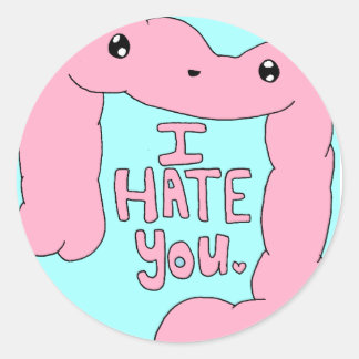 Crohn en colitis Happy Colon Ronde Sticker