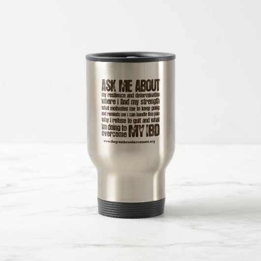 Crohns and Colitis Empowerment Travel Mug Reisbeker (Center)