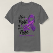 Crohns Awareness Haar gevecht is onze strijd T-shirt (Design voorkant)