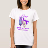 Crohn's & Colitis Awareness Needs No Words T-shirt (Voorkant)