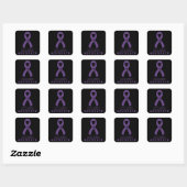 Crohn's Disease Advocate Black Square Sticker (Vel)