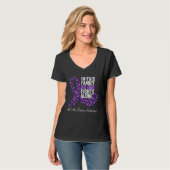 Crohn's Disease Awareness Month Purple Ribbon T-shirt (Voorkant volledig)