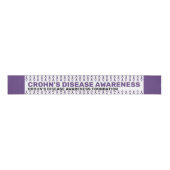 Crohn's Disease Awareness Pattern Grosgrain Lint (Voorkant)