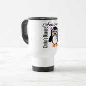 Crohn's Disease Awareness Penguin Reisbeker (Voorkant links)