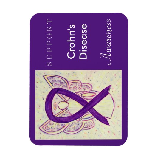 Crohn's Disease Awareness Ribbon Angel Magnet Magneet (Verticaal)