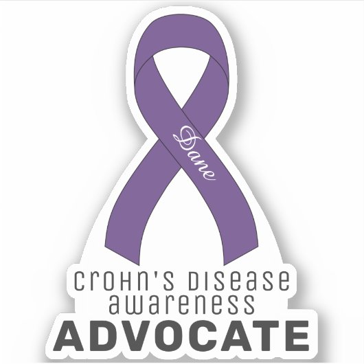Crohn's Disease Awareness Vinyl Sticker (Voorkant)